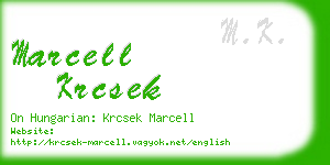 marcell krcsek business card